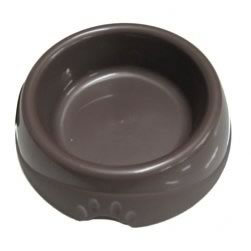 Paw Print Round Plastic Bowl (brown)