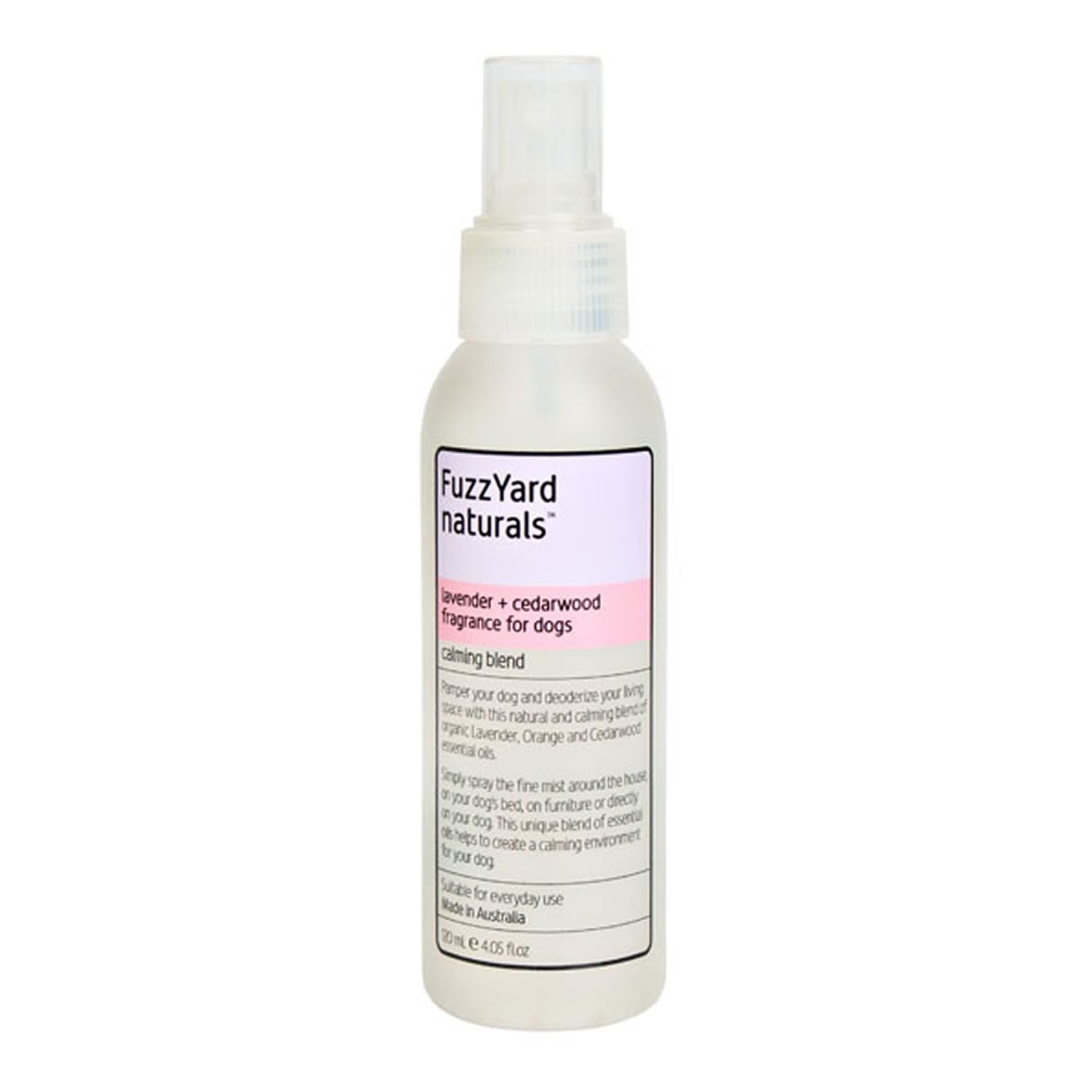 LAVENDER AND CEDARWOOD CALMING SPRAY FUZZYARD AROMATHERAPY DOG HEALTH FUZZYARD LAVENDER AND CEDARWOOD CALMING SPRAY