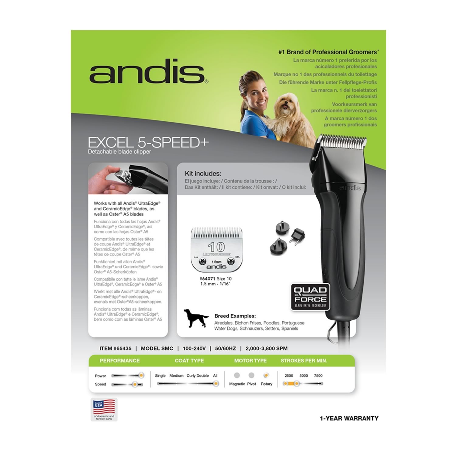 andis excel 5 speed clippers all round best professional dog clippers