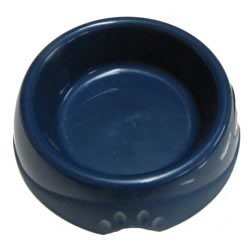Paw Print Round Plastic Bowl (blue)