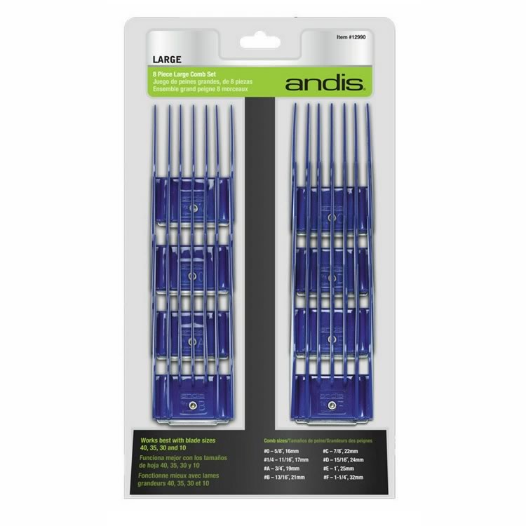 8-Piece Universal Large Plastic Comb Set