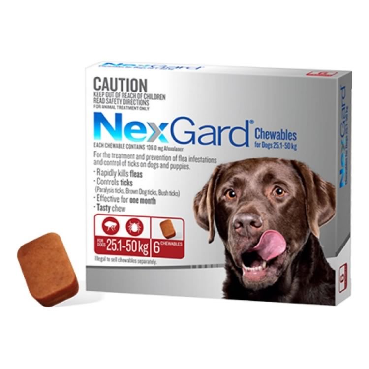 NexGard® Chewables for Large Dogs 25.1-50kg (Red)