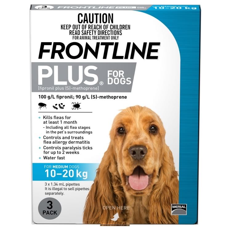 Frontline Plus for Medium Dogs (Blue)