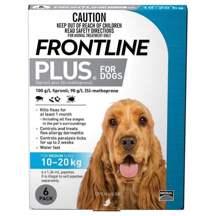 Frontline Plus for Medium Dogs (Blue)